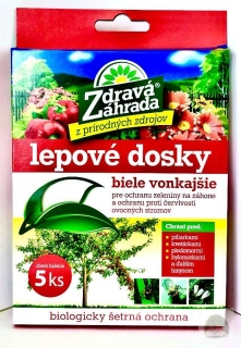 Biele vonkajšie lepové dosky